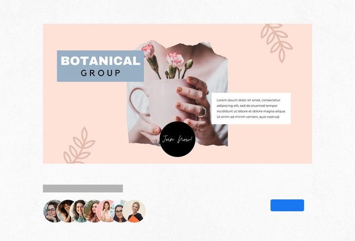 Ladystrategist Facebook Group Banner Peach Canva Templates instagram canva templates social media templates etsy free canva templates