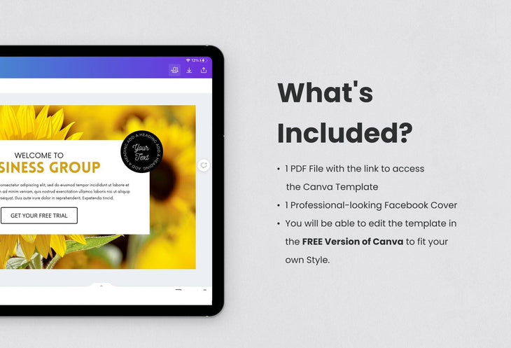 Ladystrategist Facebook Group Banner Sunflower Canva Templates instagram canva templates social media templates etsy free canva templates