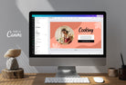 Ladystrategist Facebook Group Banner Tangerine Canva Templates instagram canva templates social media templates etsy free canva templates