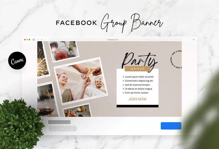 Ladystrategist Facebook Group Banner White Wine Canva Templates instagram canva templates social media templates etsy free canva templates