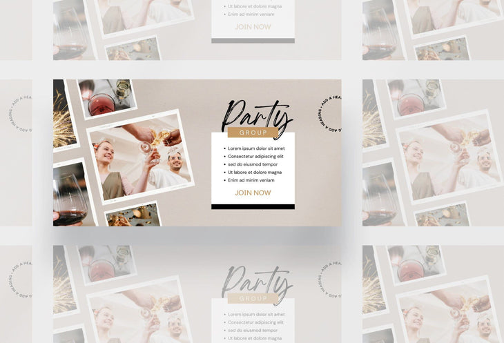 Ladystrategist Facebook Group Banner White Wine Canva Templates instagram canva templates social media templates etsy free canva templates