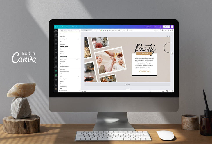 Ladystrategist Facebook Group Banner White Wine Canva Templates instagram canva templates social media templates etsy free canva templates