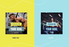 Ladystrategist FITNESS DARK CYAN - 97 Done-for-You Fitness Instagram Posts - Fully Editable Canva Templates instagram canva templates social media templates etsy free canva templates
