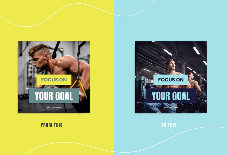 Ladystrategist FITNESS DARK CYAN - 97 Done-for-You Fitness Instagram Posts - Fully Editable Canva Templates instagram canva templates social media templates etsy free canva templates