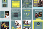 Ladystrategist FITNESS DARK CYAN - 97 Done-for-You Fitness Instagram Posts - Fully Editable Canva Templates instagram canva templates social media templates etsy free canva templates