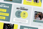 Ladystrategist FITNESS DARK CYAN - 97 Done-for-You Fitness Instagram Posts - Fully Editable Canva Templates instagram canva templates social media templates etsy free canva templates