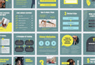 Ladystrategist FITNESS DARK CYAN - 97 Done-for-You Fitness Instagram Posts - Fully Editable Canva Templates instagram canva templates social media templates etsy free canva templates