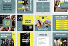 Ladystrategist FITNESS DARK CYAN - 97 Done-for-You Fitness Instagram Posts - Fully Editable Canva Templates instagram canva templates social media templates etsy free canva templates