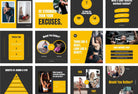 Ladystrategist FITNESS POWER - 97 Done-for-You Fitness Instagram Posts - Fully Editable Canva Templates instagram canva templates social media templates etsy free canva templates