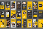 Ladystrategist FITNESS POWER - 97 Done-for-You Fitness Instagram Stories - Fully Editable Canva Templates instagram canva templates social media templates etsy free canva templates