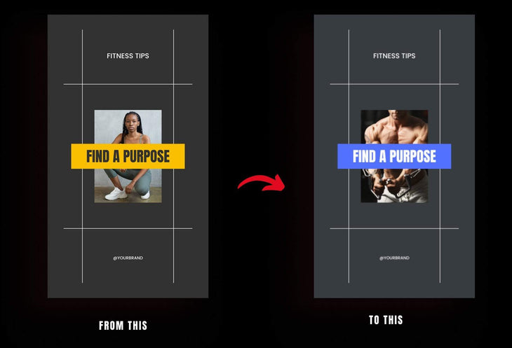 Ladystrategist FITNESS POWER - 97 Done-for-You Fitness Instagram Stories - Fully Editable Canva Templates instagram canva templates social media templates etsy free canva templates