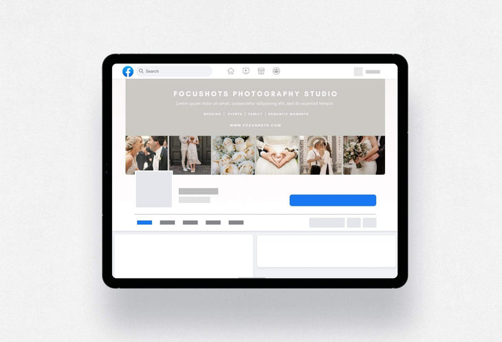 Ladystrategist Focushots Facebook Cover for Photographers - Editable Canva Template instagram canva templates social media templates etsy free canva templates