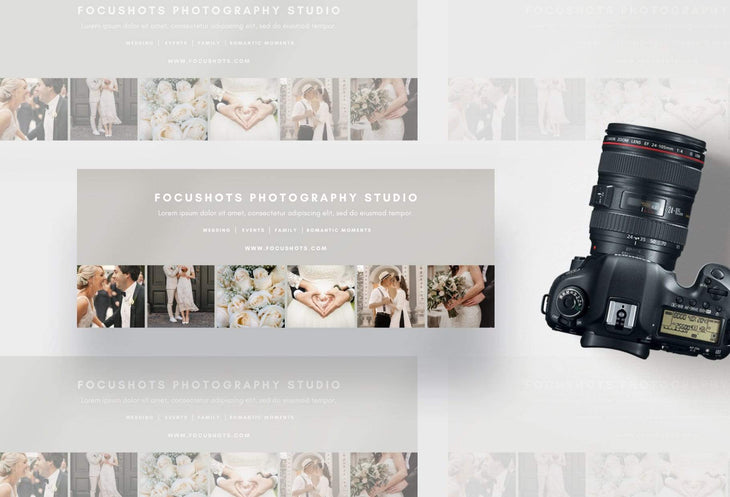 Ladystrategist Focushots Facebook Cover for Photographers - Editable Canva Template instagram canva templates social media templates etsy free canva templates