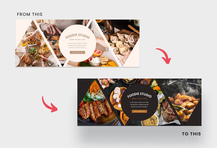 Ladystrategist Foodie Studio Facebook Cover for Photographers Editable Canva Template instagram canva templates social media templates etsy free canva templates
