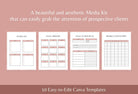 Ladystrategist Form and Data Plan Printable and Editable Canva Planner Template instagram canva templates social media templates etsy free canva templates