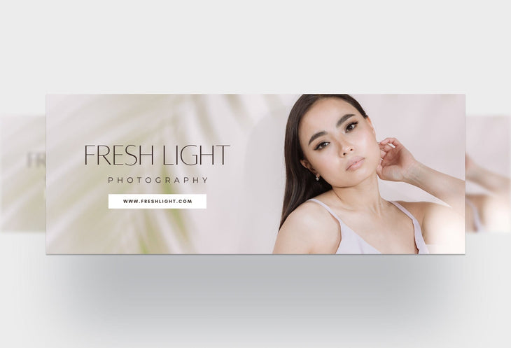 Ladystrategist Fresh Light Photography Facebook Cover for Photographers Editable Canva Template instagram canva templates social media templates etsy free canva templates