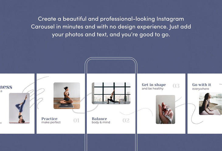 Ladystrategist Gianna Fitness 6-Page Carousel Canva Template instagram canva templates social media templates etsy free canva templates