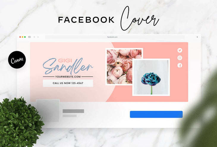 Ladystrategist Gigi Facebook Cover Canva Template instagram canva templates social media templates etsy free canva templates