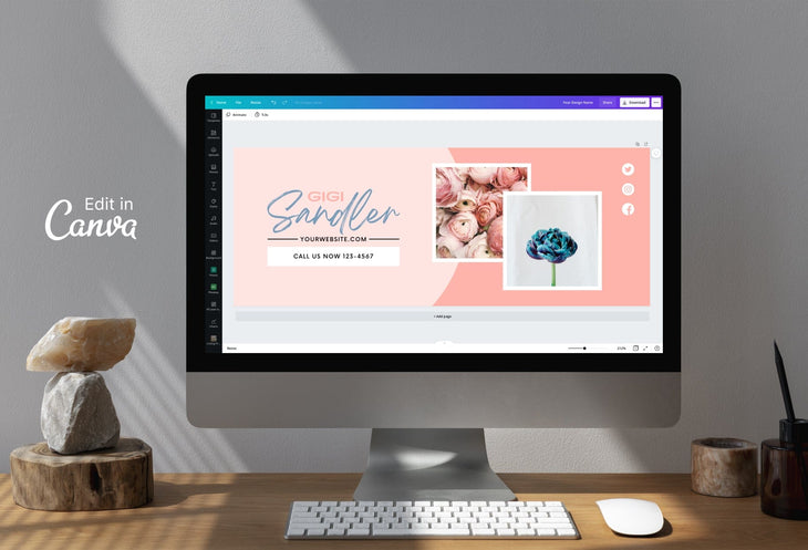 Ladystrategist Gigi Facebook Cover Canva Template instagram canva templates social media templates etsy free canva templates