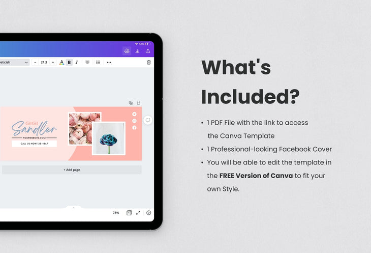 Ladystrategist Gigi Facebook Cover Canva Template instagram canva templates social media templates etsy free canva templates