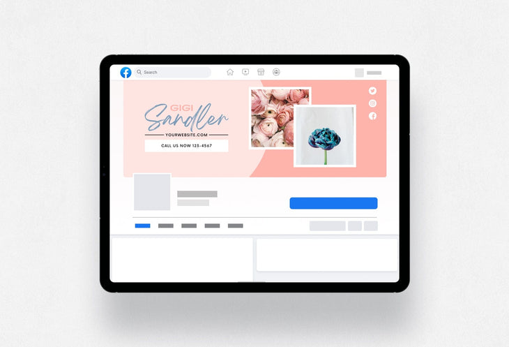 Ladystrategist Gigi Facebook Cover Canva Template instagram canva templates social media templates etsy free canva templates