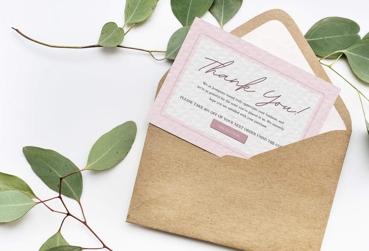 Ladystrategist Giselle Printable Thank You Card Packaging Insert Note Canva Template instagram canva templates social media templates etsy free canva templates