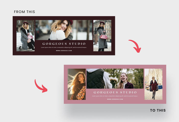 Ladystrategist Gorgeous Studio Facebook Cover for Photographers Editable Canva Template instagram canva templates social media templates etsy free canva templates