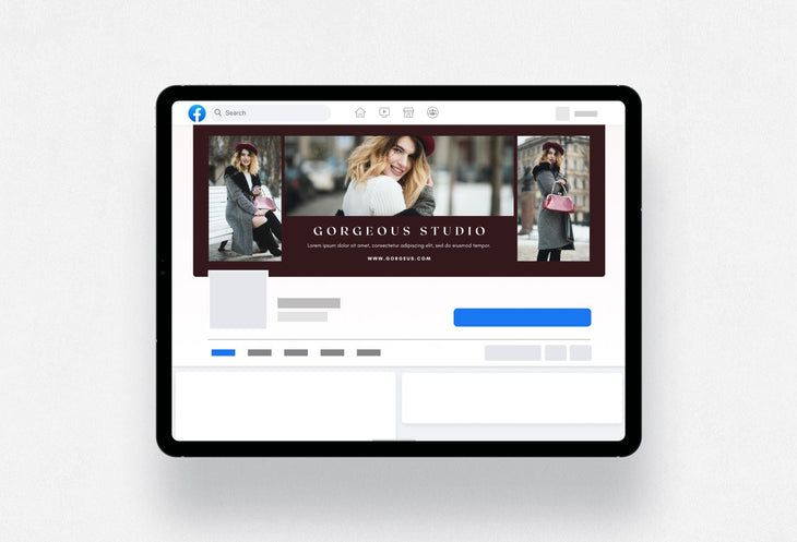 Ladystrategist Gorgeous Studio Facebook Cover for Photographers Editable Canva Template instagram canva templates social media templates etsy free canva templates