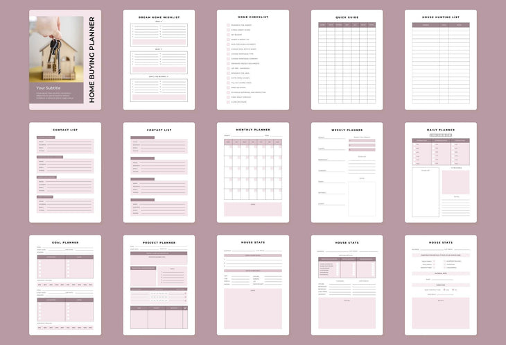 Ladystrategist Home Buying Planner Canva Template instagram canva templates social media templates etsy free canva templates