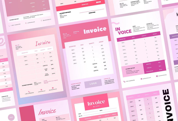 Ladystrategist Invoice Canva Template Bundle instagram canva templates social media templates etsy free canva templates