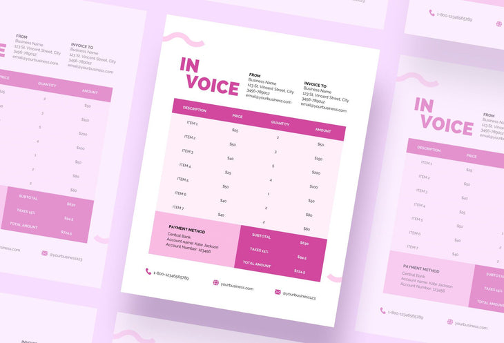 Ladystrategist Invoice Canva Template Bundle instagram canva templates social media templates etsy free canva templates