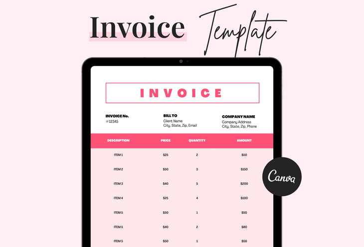 Ladystrategist Invoice Canva Template Bundle instagram canva templates social media templates etsy free canva templates