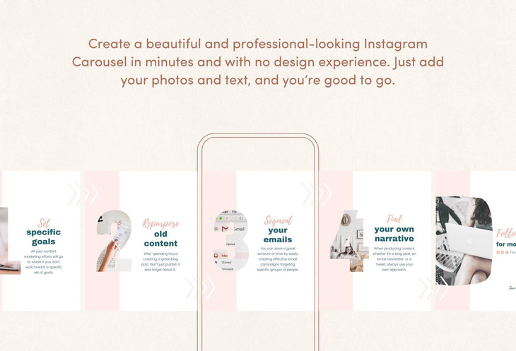 Ladystrategist Joan Coaching 6-Page Carousel Canva Template instagram canva templates social media templates etsy free canva templates