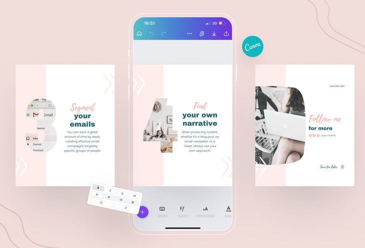Ladystrategist Joan Coaching 6-Page Carousel Canva Template instagram canva templates social media templates etsy free canva templates