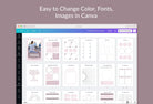 Ladystrategist Journaling and Vision Book Canva Template Printable and Editable instagram canva templates social media templates etsy free canva templates