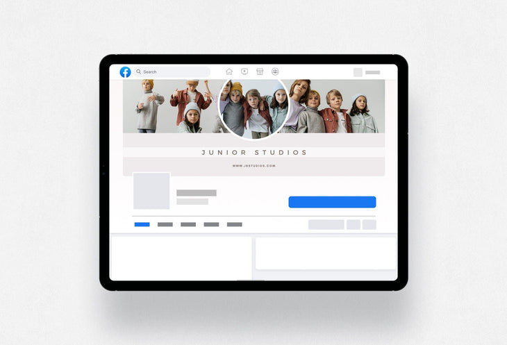 Ladystrategist Junior Studios Facebook Cover for Photographers Editable Canva Template instagram canva templates social media templates etsy free canva templates