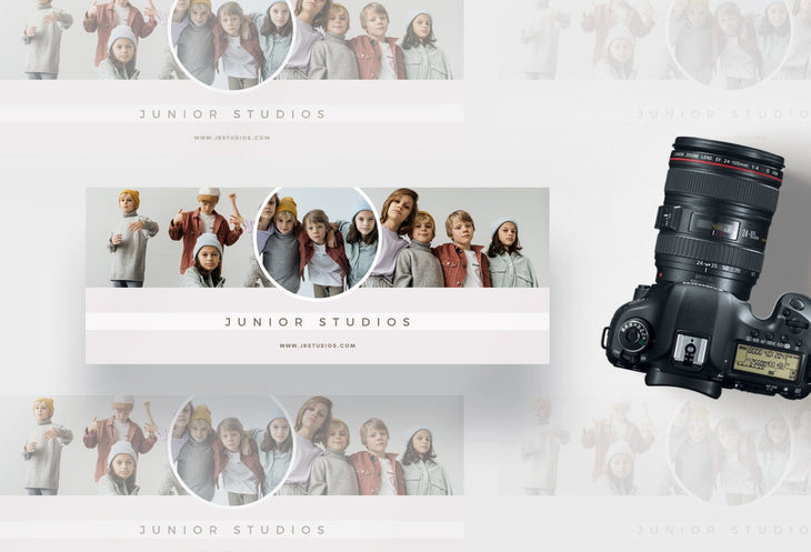 Ladystrategist Junior Studios Facebook Cover for Photographers Editable Canva Template instagram canva templates social media templates etsy free canva templates