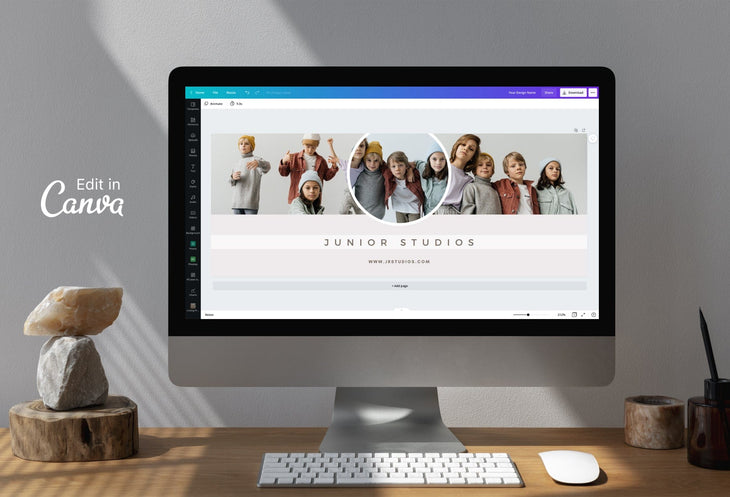 Ladystrategist Junior Studios Facebook Cover for Photographers Editable Canva Template instagram canva templates social media templates etsy free canva templates