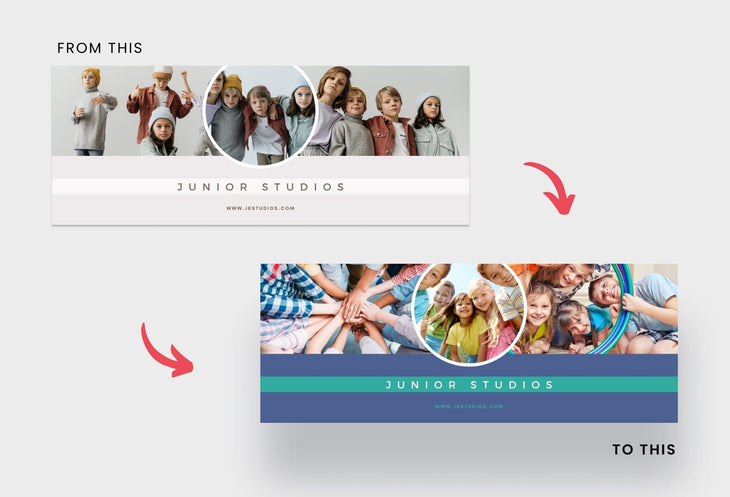 Ladystrategist Junior Studios Facebook Cover for Photographers Editable Canva Template instagram canva templates social media templates etsy free canva templates