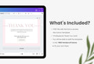 Ladystrategist Karen Printable Thank You Card Packaging Insert Note Canva Template instagram canva templates social media templates etsy free canva templates