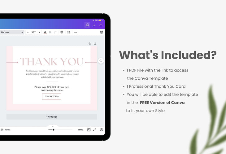 Ladystrategist Karen Printable Thank You Card Packaging Insert Note Canva Template instagram canva templates social media templates etsy free canva templates