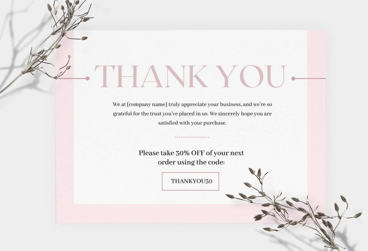 Ladystrategist Karen Printable Thank You Card Packaging Insert Note Canva Template instagram canva templates social media templates etsy free canva templates