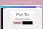 Ladystrategist Laura Printable Thank You Card Packaging Insert Note Canva Template instagram canva templates social media templates etsy free canva templates