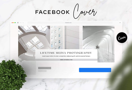 Ladystrategist Lifetime Facebook Cover for Photographers - Editable Canva Template instagram canva templates social media templates etsy free canva templates