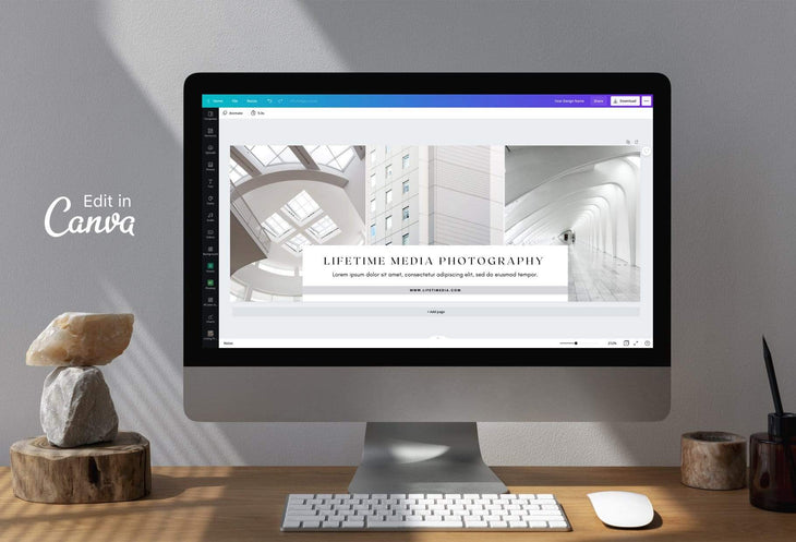 Ladystrategist Lifetime Facebook Cover for Photographers - Editable Canva Template instagram canva templates social media templates etsy free canva templates