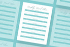Ladystrategist Light Cyan Weekly Meal Planner Printable and Editable Canva Template instagram canva templates social media templates etsy free canva templates