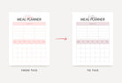 Ladystrategist Light Salmon Monthly Meal Plan Calendar Printable and Editable Canva Template instagram canva templates social media templates etsy free canva templates