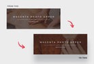 Ladystrategist Magenta Photo Upper Facebook Cover for Photographers Editable Canva Template instagram canva templates social media templates etsy free canva templates
