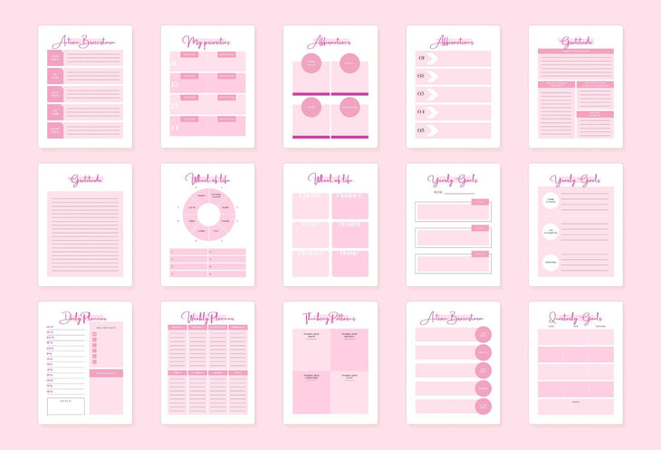 Ladystrategist Manifestation Dream Life Book Canva Template Printable and Editable instagram canva templates social media templates etsy free canva templates