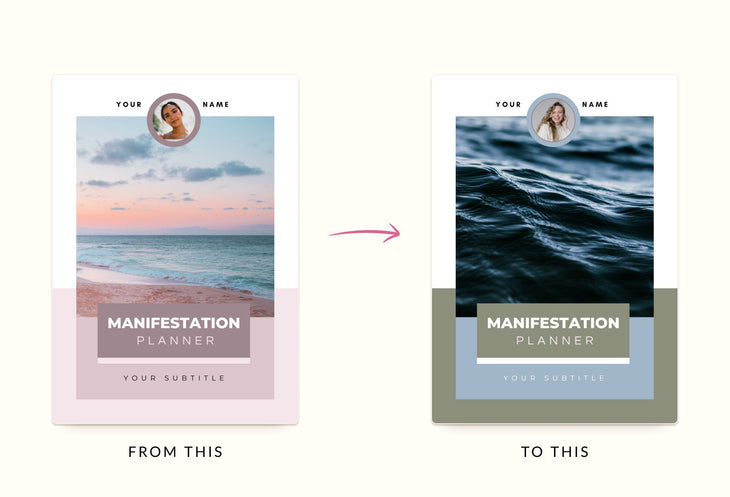Ladystrategist Manifestation Planner Canva Template Printable and Editable instagram canva templates social media templates etsy free canva templates